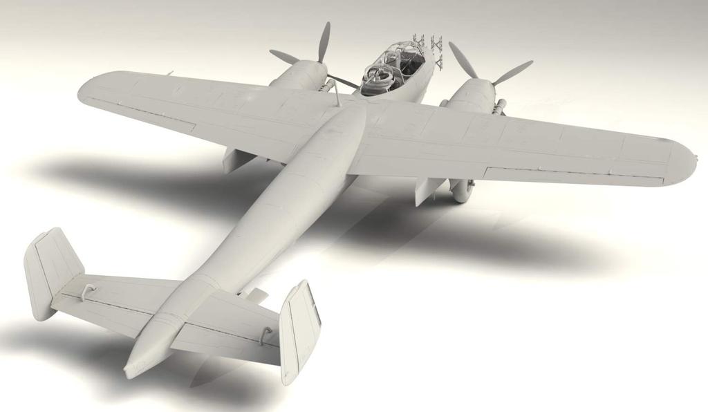 ICM 1/48 scale German Air Force Dornier Do217N-1 Night Fighter Plastic Model Kit 48271 Gray, Large