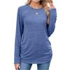Women Tops Long Sleeve R-Neck Shirts Fall Fashion  Casual Business Tunic Blouses