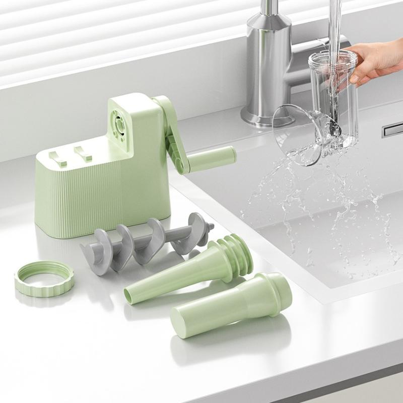 Mașină Manuală de Umplut Cârnați Râșniță de Carne Umplutură cu 4 Tuburi pentru Producție Casnică