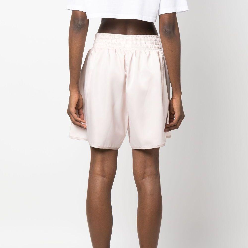 Adidas Logo Print High Waisted Shorts Women Bottoms Pink IC8509