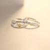 2pcs Couple 925 Sterling Silver Rings Sparkly Zircon for Women and Men Superior Luxury Wedding Jewelry Anniversary Gift