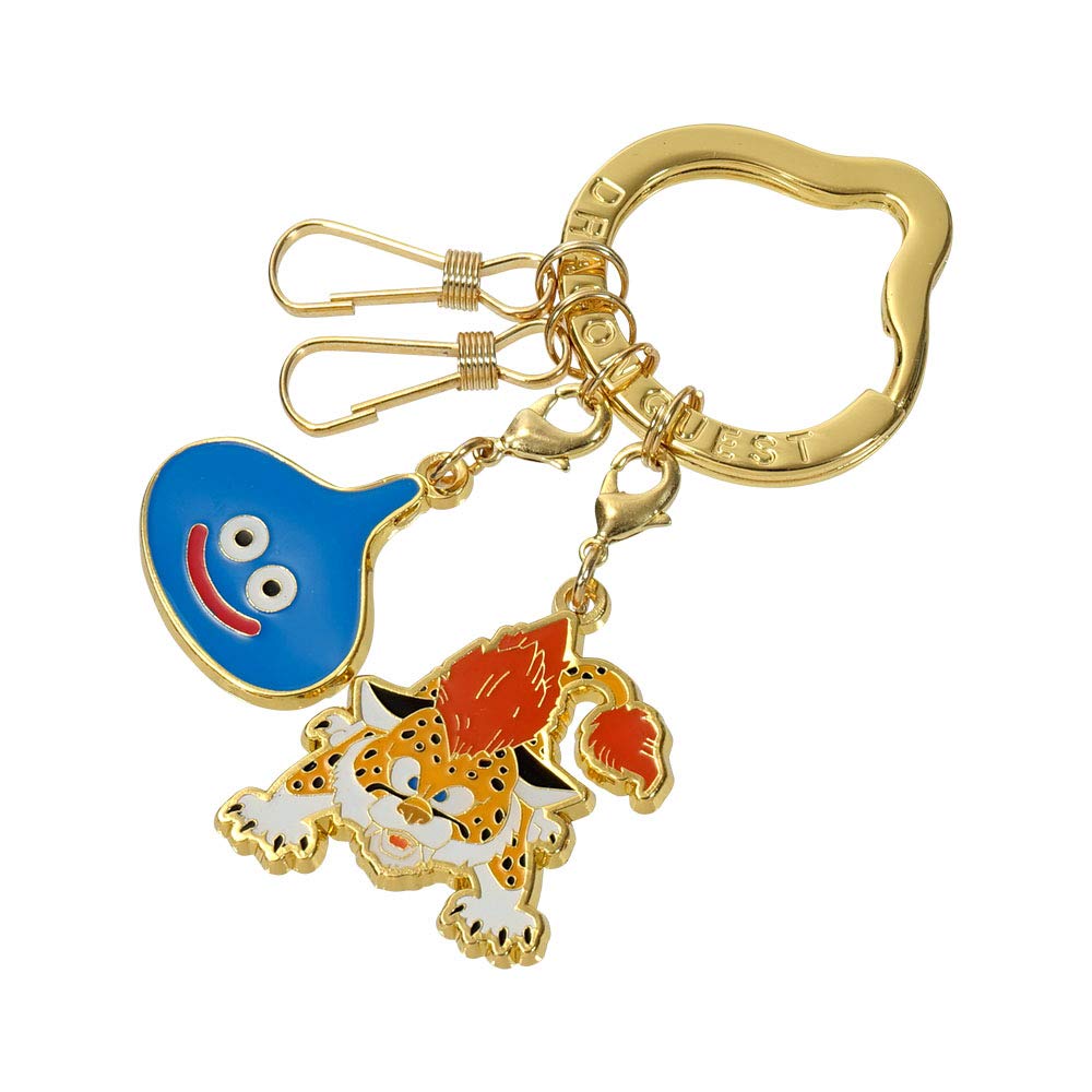 Dragon Quest Smile Slime Metal Key Ring Slime & Baby Panther
