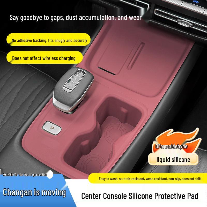 Silicone Protective Pad for 4th Gen Yidong Console: Cup Holder Wireless Charger, Gear Shift Panel Pad.