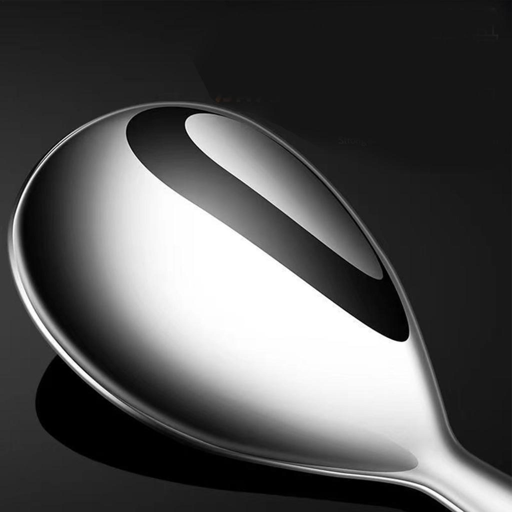 Stainless Steel Rice Spoon Paddle 20.5x7cm Rice Serving Spoon Non-Stick Kitchen Spatula Heat Resistant Home Cooking Utensil