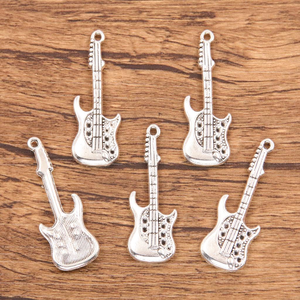 10pcs Musical Note Pendant Piano Guitar Microphone Speaker Suona Music Equipment Alloy Jewelry Accessories