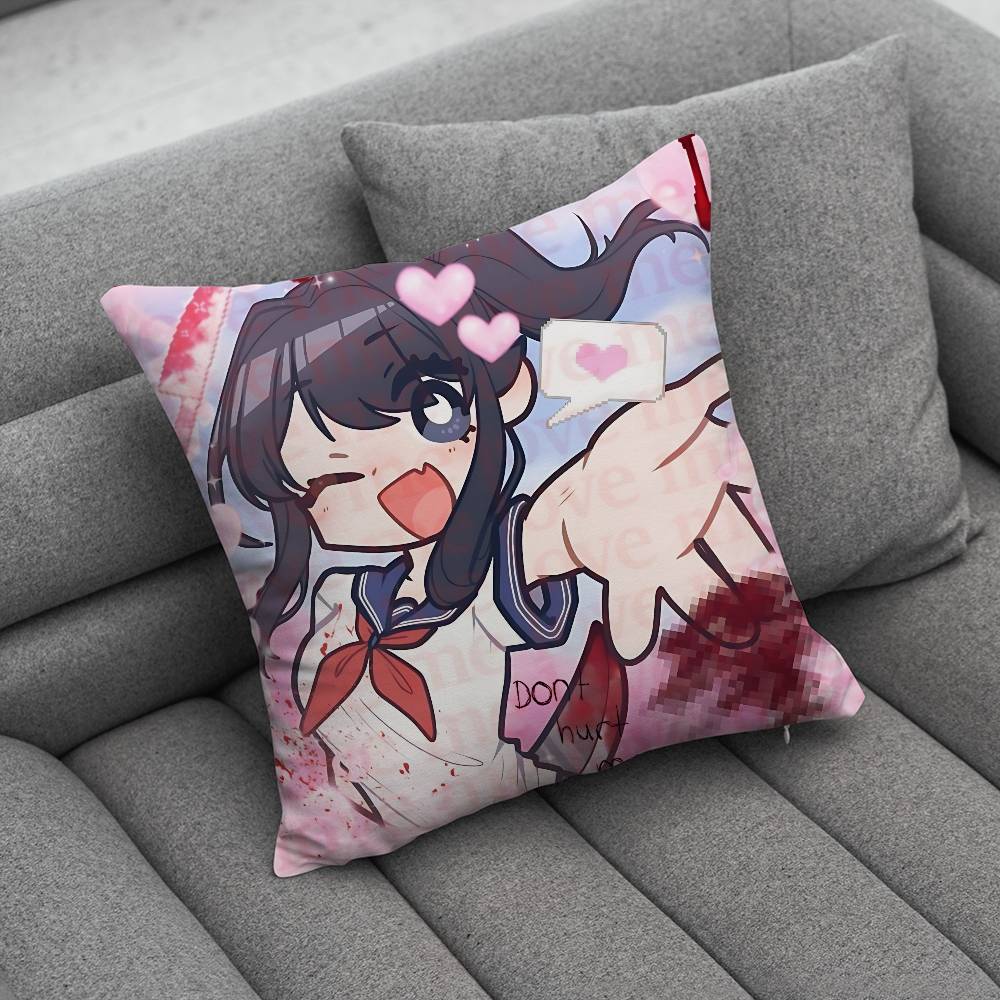 Yandere SSimulator Ayano Aishi Custom Pillow Case Sofa Living Room Bedroom Headboard Backrest Cushion Square Cushion Nap Time