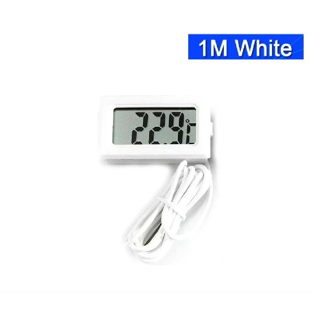 LCD Digital Thermometer 1m/2m for Freezer Temperature 50~110 Degree Refrigerator Embedded Thermometernd Outdoor Waterproof Probe