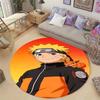 Cartoon Naruto Round Area Rug Soft Plush Carpet Non-Slip Mat for Bedside Sofa Gaming Room Home Decoration