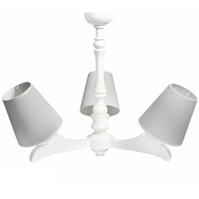 Ceiling Lamp - CARAMELLA - 3 Arms - Handmade - 100% Cotton - Grey