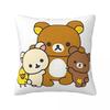 Rilakkuma Strawberries Square Pillow Case Polyester Cushions for Sofa Animal Bear Creative Cushion Covers