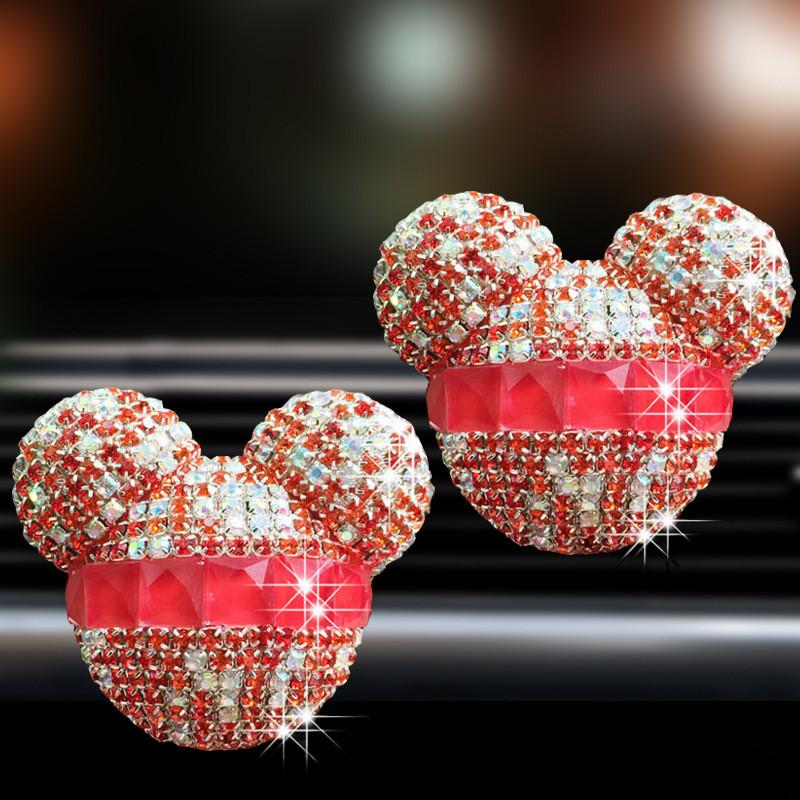 Car Perfume Mouse Air Conditioner Mouthpiece Fashion Classic Rhinestones