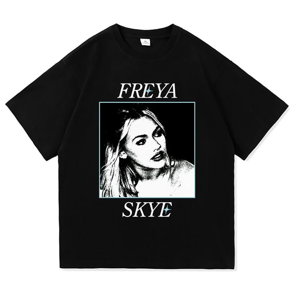 Freya Skye Stars Align Tour Poster Graphic Print Tshirt Men Women Harajuku Highstreet Wind Cotton Top Oversized Summer New Tee