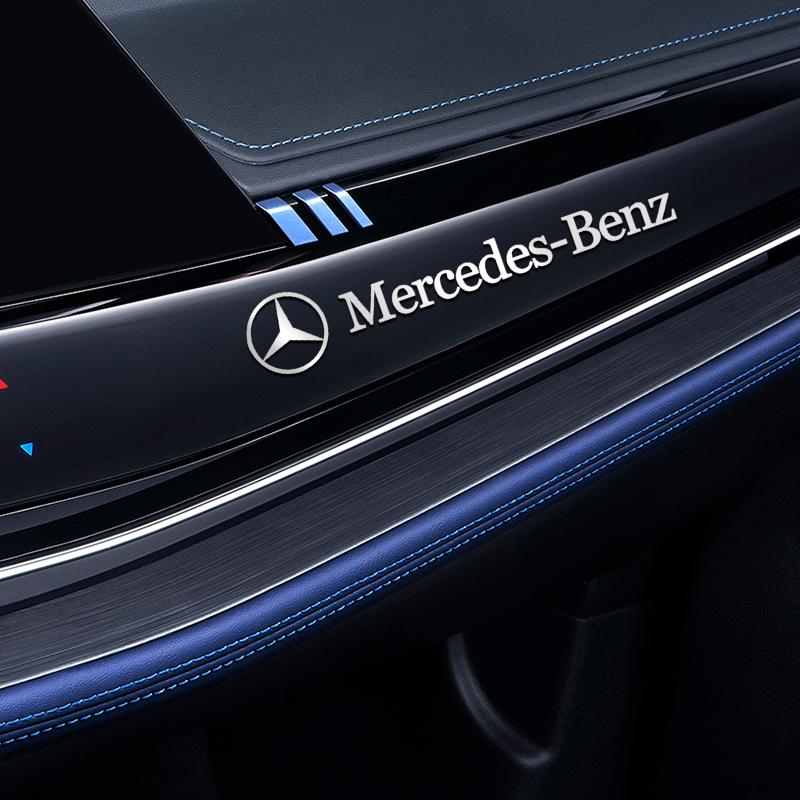 TVE4 4/10pcs 3D Metal Car Interior Dekoration Stickers Badges for Mercedes Benz W177 W247 W176 W212 W213 CLA Car Styling