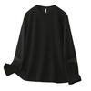 Plus Size Women's Pleated Lace Long Sleeve Patchwork T-shirt - Spring 2026 Versatile Top Hoodie