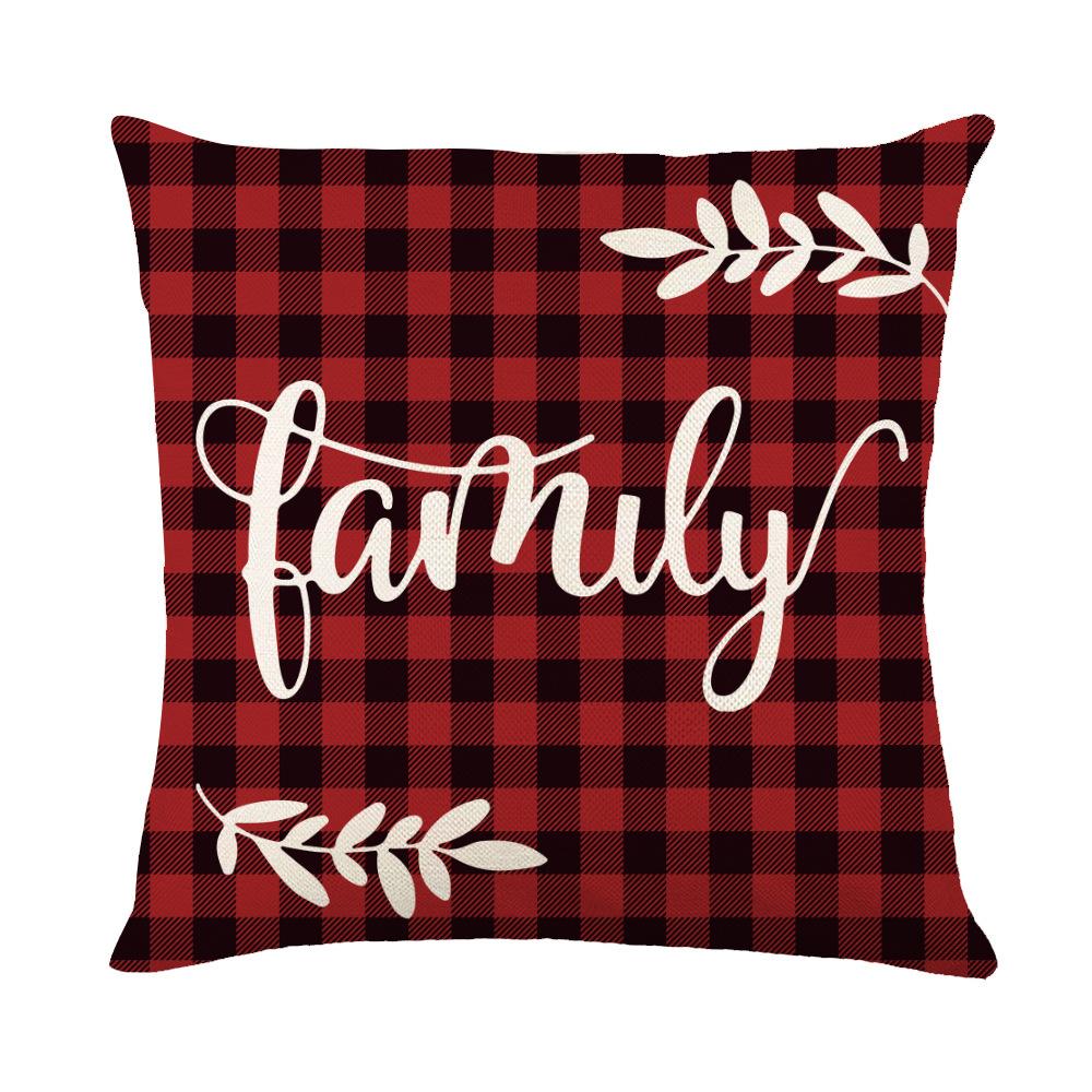 45X45Cm New Christmas Printed Detachable Cushion Pillow Cover Square Bedhead Living Room Sofa Cushion Cover