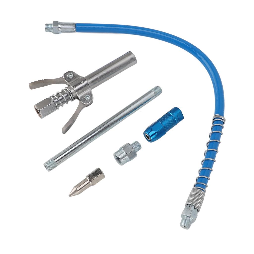 Grease Gun Coupler Kit Extended Locking Set with Adaptor High Pressure Manual Pneumatic Electric
