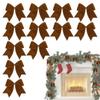 12Pcs Christmas Velvet Bows 6 Inch Rustic Wreath Bows Vintage Xmas Ribbon Bow Holiday Ornaments Christmas Tree Garland DIY Craft