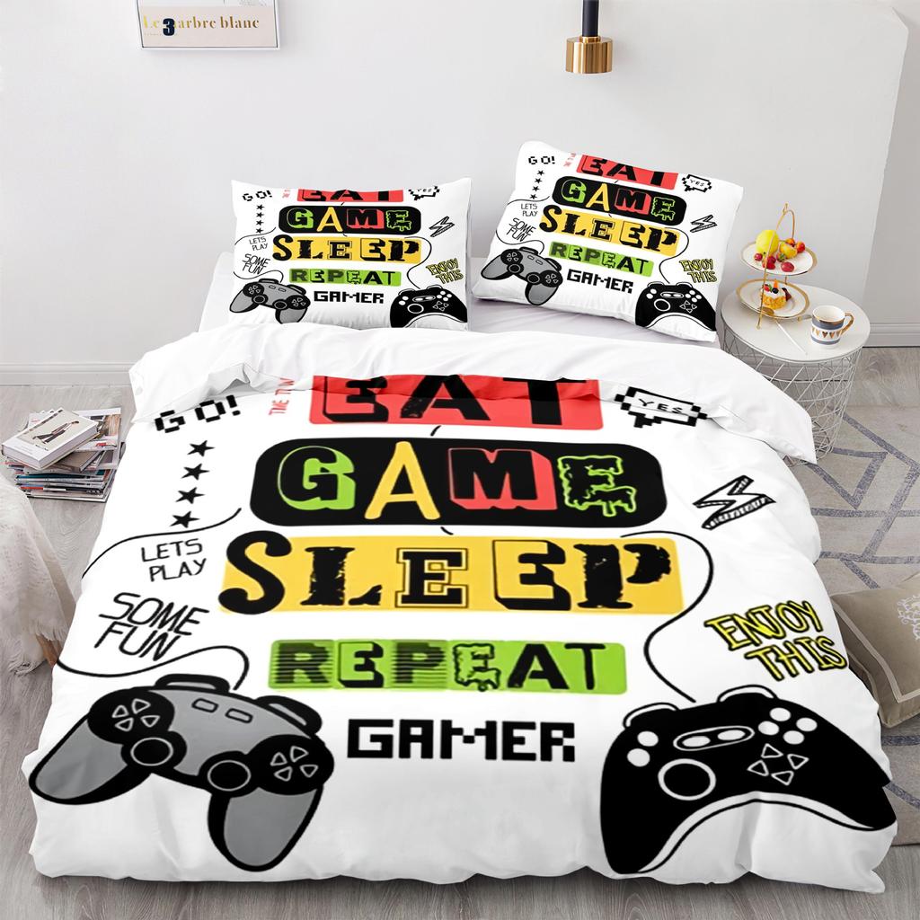 Cool Gamepad 3D Bedding Set Duvet Cover Pillowcases Polyester Quilt Cover Room Decor For Teens Single Double Twin Queen King