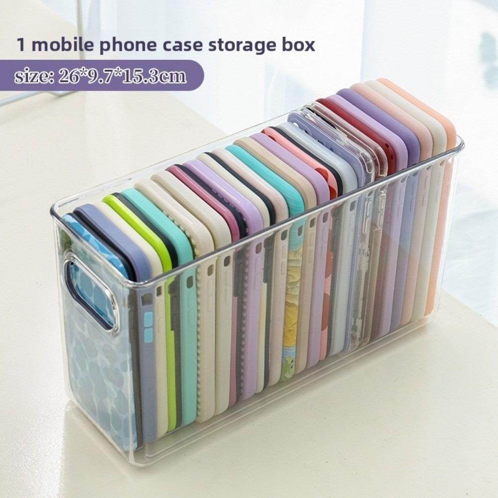 

Ins Large Capacity Storage Box Acrylic Desktop Phone Case Container Transparent Cosmetics Small Rack Sundries Storage Basket