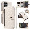 For Samsung Galaxy S25 Ultra Wallet Case with Straps,Rhombus Leather Stand Phone Cover