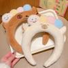 Plush Capybara Headbands Cartoon Kawaii Hair Hoop Headpiece Washing Face Hair Accessories