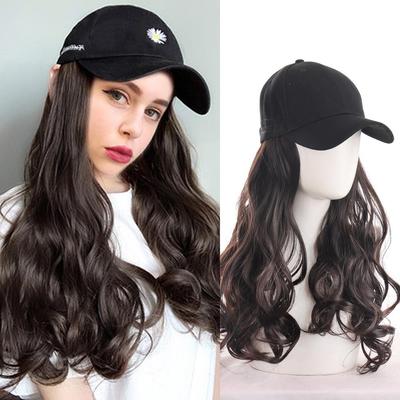 Hat Wig Long Hair Wavy Everyday Curly Hair Synthetic Hair