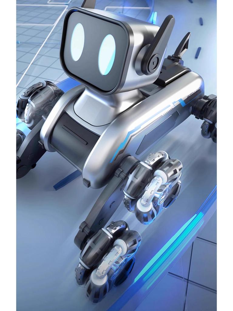 Eight-Wheeled Remote Control Robot Dog Toy with Hand Sensing and Stunt Capabilities for Kids