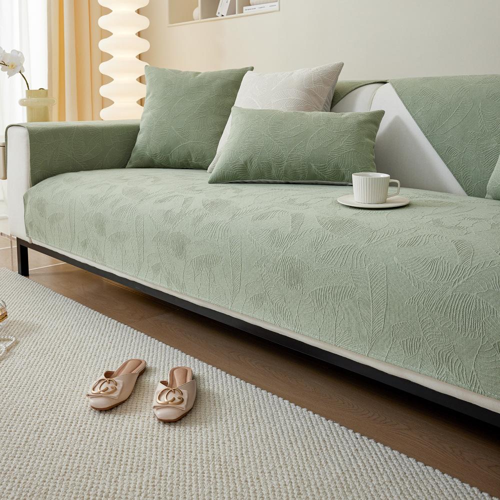 Chenille Jacquard Sofa Cushion Four Seasons Universal Light Luxury Advanced Modern Simple Cushion Non-Slip Sofa Cover Cloth