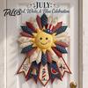 Dekorative Kranzherstellungszubehör 12-Monats DIY Türhänger Nähset, Stoff Patchwork Muster und Eingangsbereich Wandbehang Ornamente Saisonal