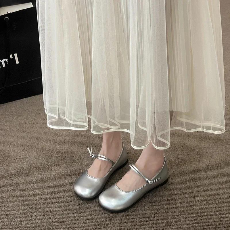 Fashion 2024 Hot Sale Shoes Female One Kick Women's Flats Spring Autumn Round Toe Solid Solft Sole Casual Comfortable Flats Loafers