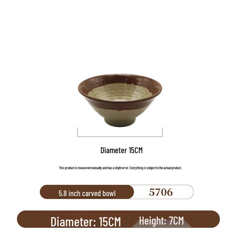 YunDuo Old-Style Melamine Carved Bowl