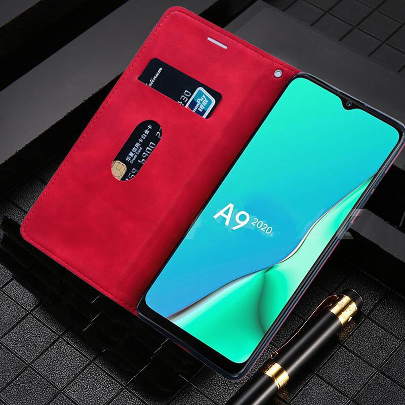 Luxusní kožené flipové pouzdro pro OPPO Reno 2 Z 2Z Realme C1 C2 C3 3 5 5S 5i 6i 6 Pro A9 A5 2020 A31 A52 A92 A1K Měkký silikonový kryt na telefon Peněženka Funda