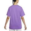Nike Sportswear Solid Color Loose Fit Logo Print Crew Neck Pullover Short Sleeve T-Shirt Women T-Shirts Purple FD4150-521