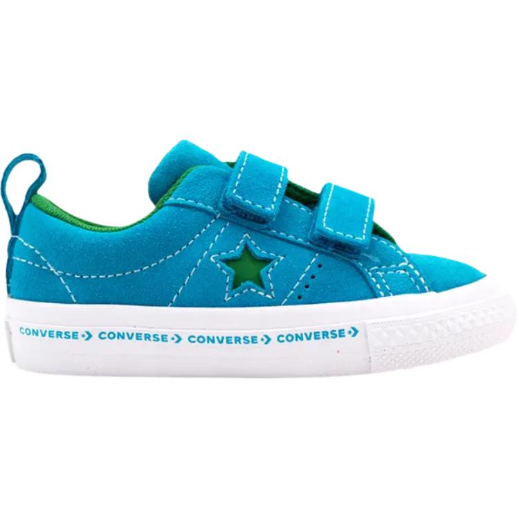 Converse One Star 2V Low TD Hawaiian Ocean Jolly Green Baby Sneakers Blue 760037C