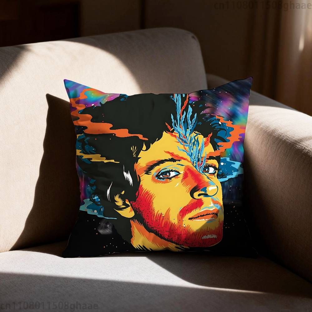 G-Gustavo Cerati pillow cover living room sofa cushion cover bedroom room bed pillow cover home decoration 12x12Inch