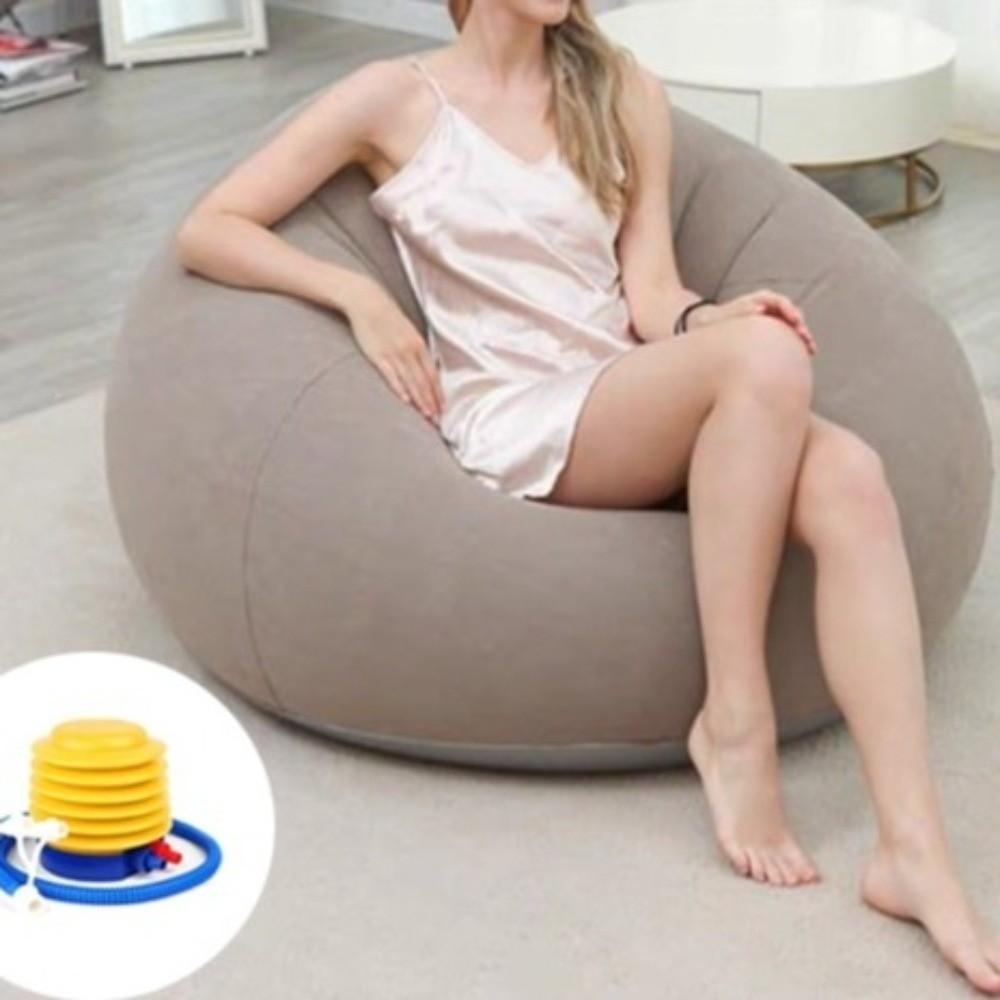 Durable Soft Inflatable Chair Foldable Multi-Purpose Garden Chair Lightweight Comfortable Single Inflatable Sofa Living Room