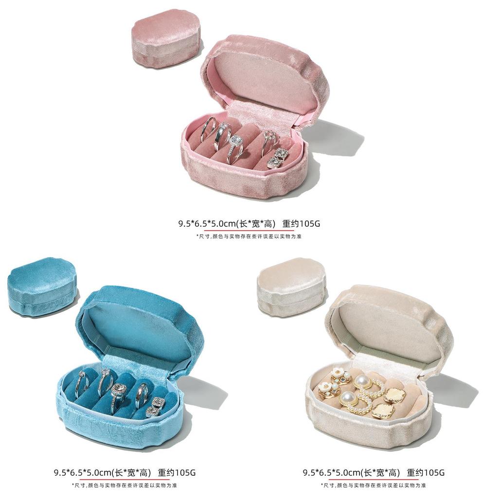 Elegant Velvet Jewelry Organizer With Large Capacity For Rings And Earrings