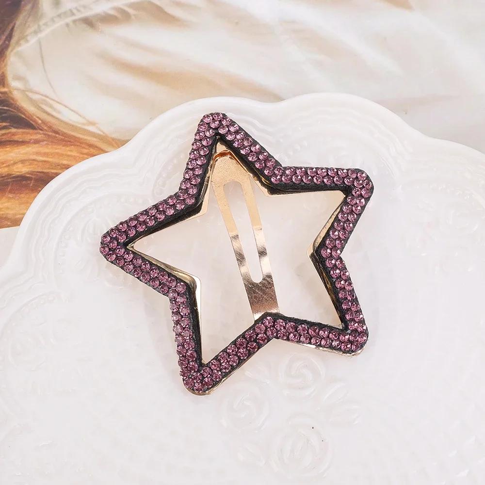 Stern Strass Haarnadeln Neue Mode Glänzender Stern Pentagramm Haarspange Mädchen Frauen Exquisite Haarnadeln Haarspangen Haarschmuck