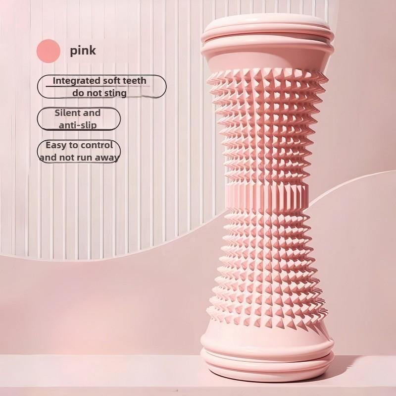 

1 шт. Массажный ролик для ног, ролик для расслабления мышц икр, декомпрессионный валик для йоги, инструмент для массажа икр и талии розовый