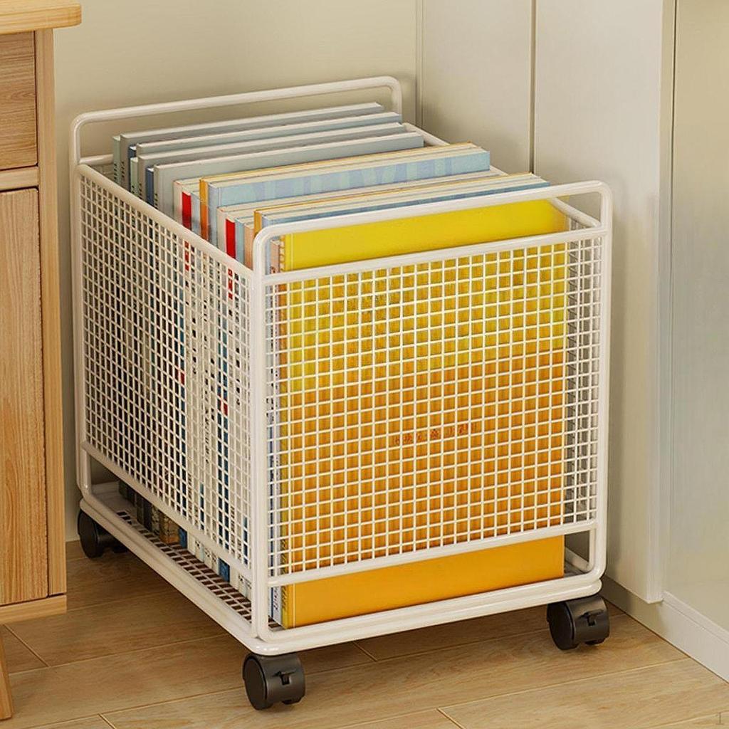 Rolling Cart with Wheels File Folder Storage Trolley On Organizer for Dormitory