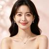 New simple acacia bean pendant necklace for women, trendy internet celebrity niche design cold style short clavicle chain