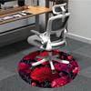 1pc Carnation Flowers Carpet, Round Non Slip Durable Large Size Office Carpet, Suitable for Office