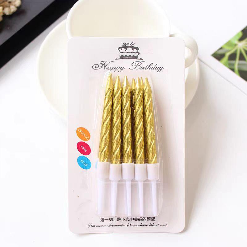 Birthday Candle Crystal Thread Color Long Pole Cake Insert Baking Dessert Table Romantic Party Decoration Candle