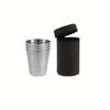4Pcs/set 30ml/70ml/170ml Outdoor Practical Stainless Steel Cups Shots Set Mini Glasses for Whisky Wine with Case Portable Drinkware Set