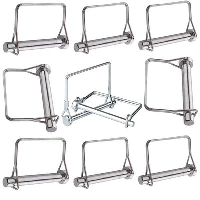 10-Pack Heavy-Duty Trailer Hitch Pins – Safety Locking Pins 5/16" & 3/8" X 2-3/4", Zinc-Plated Carbon Steel For Trailers, Trucks, Boats, Agriculture
