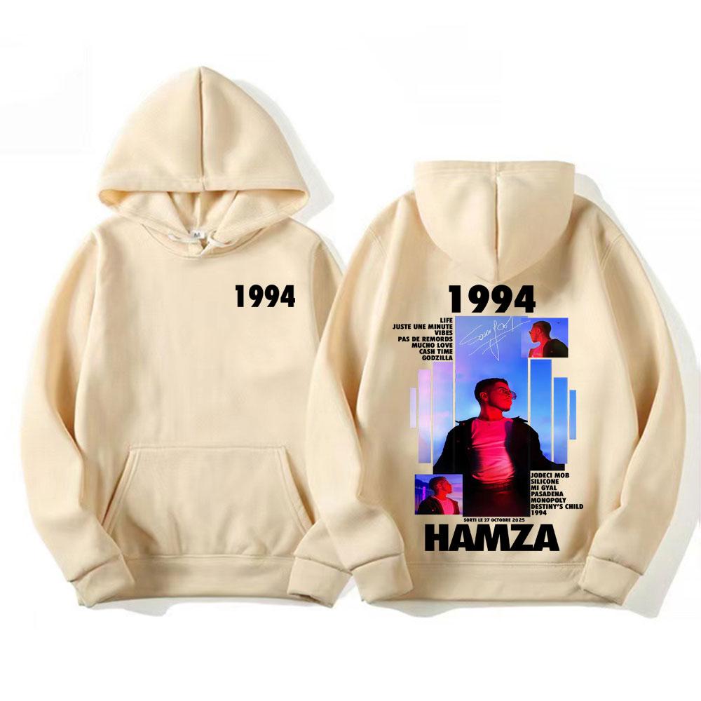 Rapper 1994 Hamza Album Tour 2025 Graphic Hoodies Men's Fashion Gothic Oversized Hoodie Unisex Vintage Casual Cotton Sweatshirts