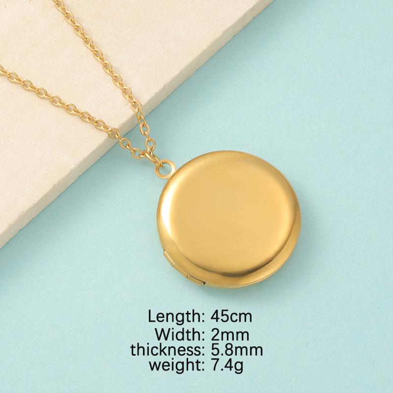 Roestvrij Staal Foto Medaillon Ketting Hart Rond Ovaal Gepersonaliseerde Herinnering Sieraden voor Vrouwen Mannen
