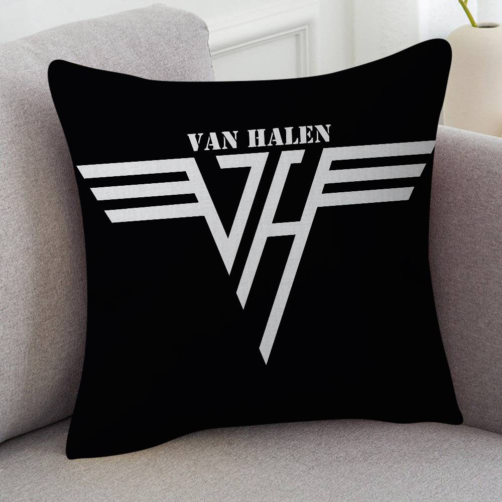 Rock Band Van Halen Cartoon Series Square Pillowcase Soft Waist Sofa Cushion Cover Bedroom Room Pillowcase