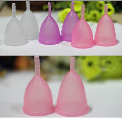 Reusable Medical Silicone Soft Menstrual Period Cup Pink/Purple/Transparent