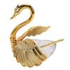 Sugar Container with Spoon Decorative Swan Shaped Plastic Glass Seasoning Jar for Sugar Salt Coffee Tea Style 2